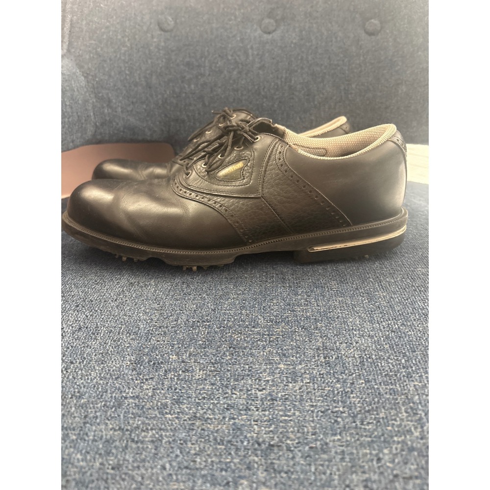 FootJoy GelFusion Golf Shoes Black Leather Wingtip Spiked Mens‎ Size 11.5 M